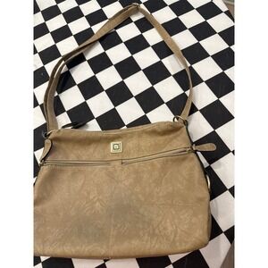 Stone Mountain Womens Crunch Leather Irene Adjustable Strap Hobo Purse bag